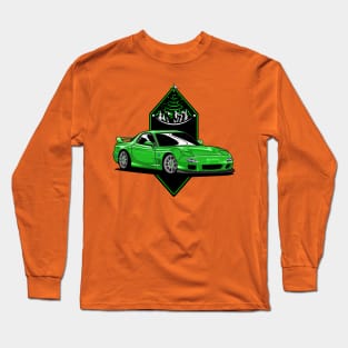 Green RX7 - Legend JDM car Long Sleeve T-Shirt